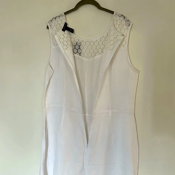 NWT Ashley Stewart Sharkbite Linen Dress - Picture 5 of 8